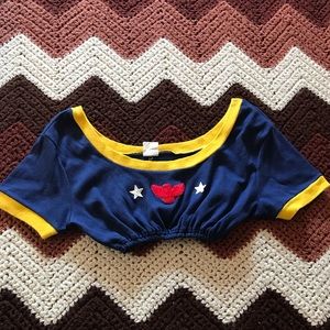 70s vintage bicentennial 1976 crop top size small